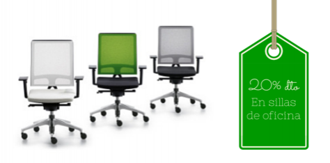 20% de dto en todas nuestras sillas de oficina