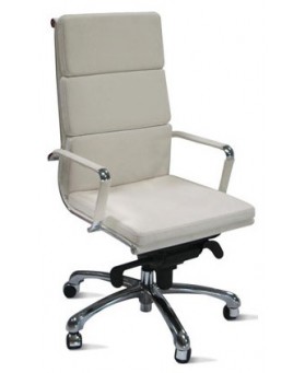 Silla de Direcci&oacute;n Pisa Respaldo Alto Blanco