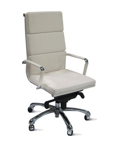 Silla de Direcci&oacute;n Pisa Respaldo Alto Blanco