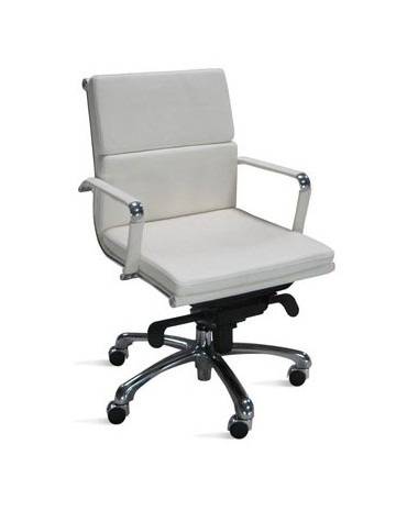 Silla de Direcci&oacute;n Pisa Respaldo Alto Blanco