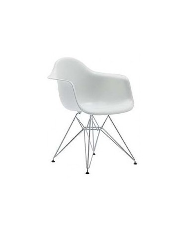 Sill&oacute;n Dise&ntilde;o Ims Blanco con patas met&aacute;licas