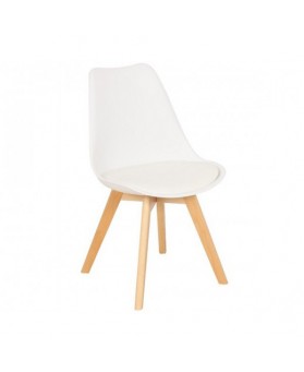 Silla N&oacute;rdica Ims blanco (patas de madera de haya natural)