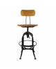 Taburete vintage industrial madera