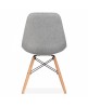 Silla Dise&ntilde;o Ims  tapizada gris con patas de madera