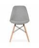 Silla Dise&ntilde;o Ims  tapizada gris con patas de madera