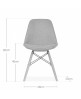 Silla Dise&ntilde;o Ims  tapizada gris con patas de madera
