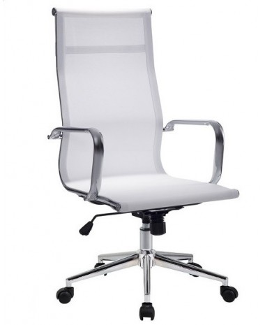 Silla de Direcci&oacute;n G&eacute;nova New textiline respaldo alto Blanco