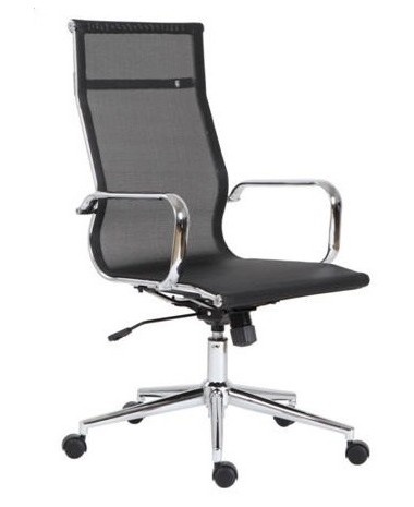 Silla de Direcci&oacute;n G&eacute;nova New textiline respaldo alto Negra