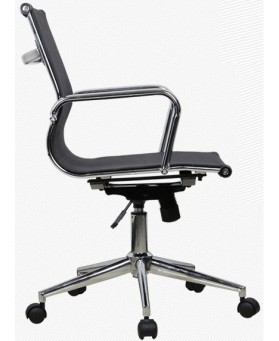 Silla de Direcci&oacute;n G&eacute;nova New textiline respaldo Bajo Negra