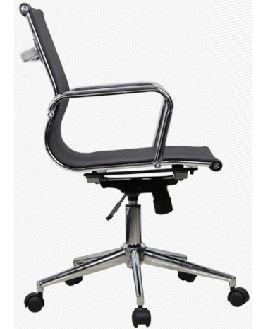 Silla de Direcci&oacute;n G&eacute;nova New textiline respaldo Bajo Negra