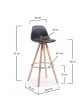 Taburete dise&ntilde;o Alf negro