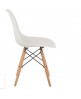 Silla Dise&ntilde;o Ims polipropileno Blanco con patas de madera