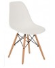 Silla Dise&ntilde;o Ims polipropileno Blanco con patas de madera