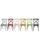 Silla  Aspa exterior roja