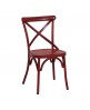 Silla  Aspa exterior roja