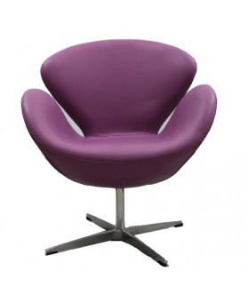 Sillón diseño Swan cachemir púrpura