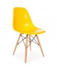 Silla Dise&ntilde;o Ims Amarillo con patas de madera