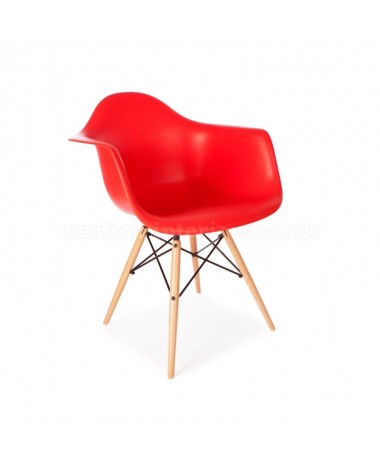 Sill&oacute;n Dise&ntilde;o Ims Rojo con patas de madera