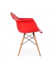 Sill&oacute;n Dise&ntilde;o Ims Rojo con patas de madera