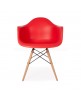 Sill&oacute;n Dise&ntilde;o Ims Rojo con patas de madera