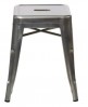 Taburete Vintage Tol galvanizado bajo