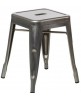 Taburete Vintage Tol galvanizado bajo